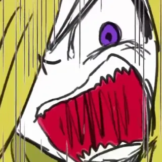 😡 wütend, Cartoon, Ausdruck, Schrei telegram sticker