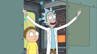 👀 Rick Sanchez Rick and Morty Rick and Morty, cartoon, adult animation, offensive gesture, middle finger telegram sticker