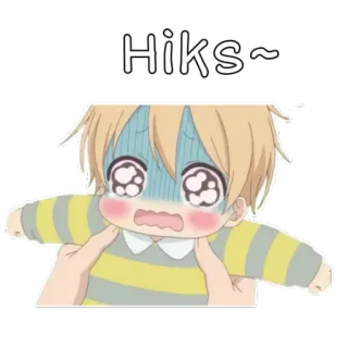 🖤 Hiks~ อนิเมะ, ร้องไห้, กำลังร้องไห้, เศร้า telegram sticker