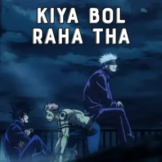 🃏 KIYA BOL
RAHA THA Anime, Personnages, Hindi, Texte telegram sticker