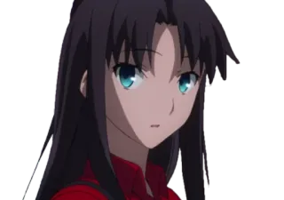 😟 Rin Tohsaka Fate/stay night anime, girl, rin tohsaka, fate, character, manga, cartoon telegram sticker