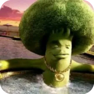 🎩 broccoli, vegetable, anthropomorphic, cartoon, funny, food telegram sticker