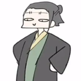 🤌 dibujos animados, traje tradicional, personaje, ilustración, asiático, arte telegram sticker