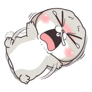 😭 weinen, traurig, erschöpft, emotional, verärgert, cartoon whatsapp sticker