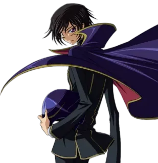 😒 Lelouch Lamperouge Code Geass アニメ, 漫画, キャラクター, ルルーシュ, コードギアス, ゼロ whatsapp sticker