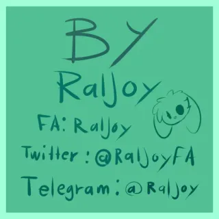 🌈 By Raljoy FA: Raljoy Twitter :@RaljoyFA Telegram :@Raljoy arte, artista, redes sociais, arte digital, comissão telegram sticker