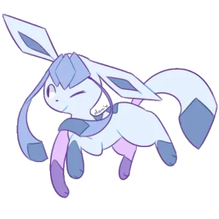 🤔 Glaceon pokemon, glaceon, tipo gelo, evolução do eevee, anime whatsapp sticker