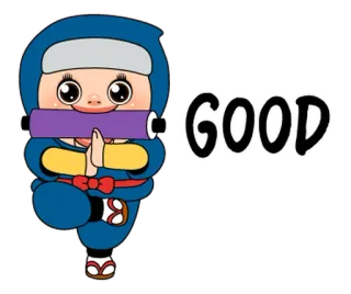 🥷 GOOD gut, charakter, cartoon, gruß telegram sticker