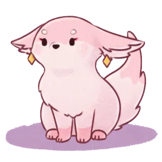 ✨ dog, pink, cute, animal telegram sticker
