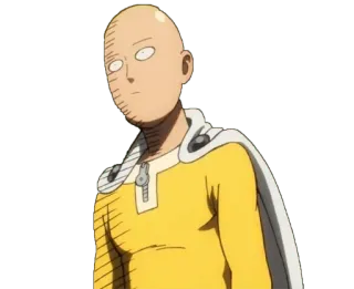 😑 Saitama One-Punch Man anime, one-punch man, saitama, héroe, calvo, divertido, manga telegram sticker