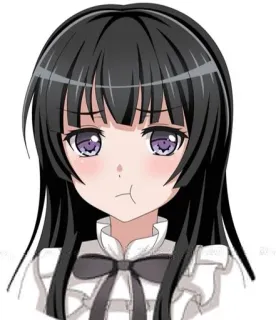 😤 Anime, Garota, Fofo, Desenho animado telegram sticker
