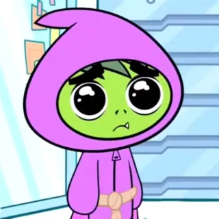 😢 Beast Boy Teen Titans Go! Cartone animato, Teen Titans, Verde, Supereroe, Carino telegram sticker