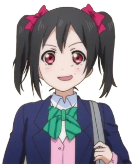 😧 Nico Yazawa Love Live! anime, cartoon, schoolgirl, girl, idol, love live telegram sticker
