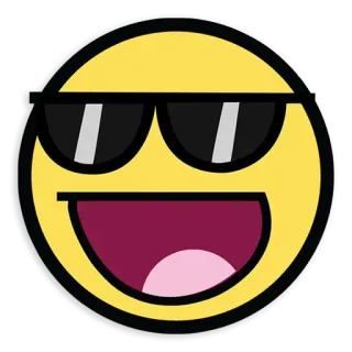 😎 smiley, lunettes de soleil, cool, émoticône whatsapp sticker