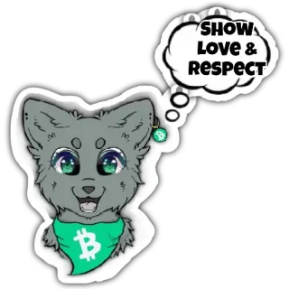 🐱 SHOW LOVE & RESPECT anjing, cinta, hormat, hewan, kartun, imut whatsapp sticker