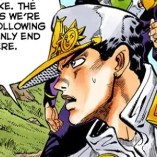 🧢 Jotaro Kujo JoJo's Bizarre Adventure 애니메이션, 만화, 죠죠, 죠타로, 쿠죠 telegram sticker
