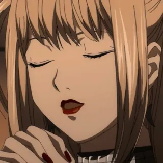 📓 Misa Amane Death Note Аниме, Миса, Тетрадь смерти, Блондинка, Готика whatsapp sticker