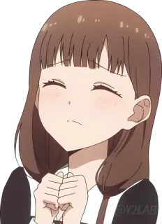 ☺️ Аниме, Девушка, Манга, Мило, Мультфильм telegram sticker