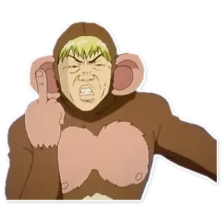 👆 mono, dedo corazón, ofensivo, grosero, enojado whatsapp sticker