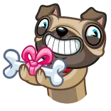 Fred the Pug telegram stickers