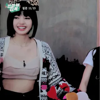 🍒 Lisa 인력부 김록 k-pop, певица, Blackpink, женщина, весёлая whatsapp sticker