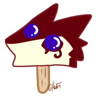 🍦 фруктовый лед, мороженое, милый, мультфильм, десерт, сладость telegram sticker