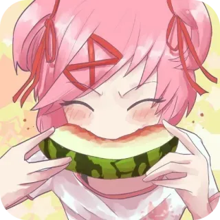 👄 Natsuki Doki Doki Literature Club telegram sticker