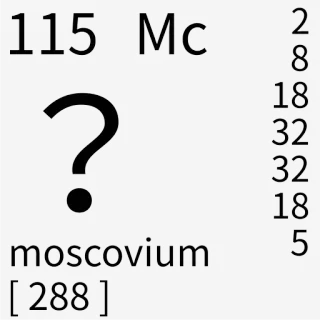 🇹🇼 115 Mc
moscovium
[288] Wissenschaft, Chemie, Element, Periodensystem telegram sticker
