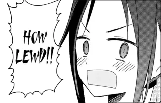 😳 HOW LEWD!! Аниме, Манга, Смешные, Откровенные, Эмоция telegram sticker