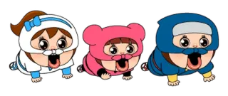 🥷 Cartoon, Baby, Süß, Figur telegram sticker