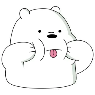 😋 Ice Bear We Bare Bears dibujos animados, oso, oso polar, We Bare Bears, gracioso telegram sticker