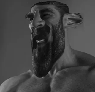 💪 GigaChad Meme, Internet, Gigachad, Mann, Lustig, Chad, Alpha whatsapp sticker