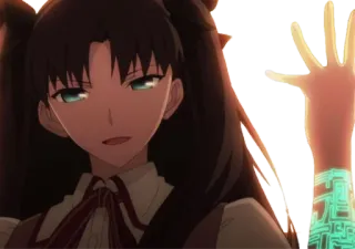 😎 Rin Tohsaka Fate/stay night anime, character, girl, magic, fate, rin tohsaka telegram sticker