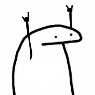 🤜 streepmannetje, duivelshoorntjes, rock and roll, cartoon telegram sticker