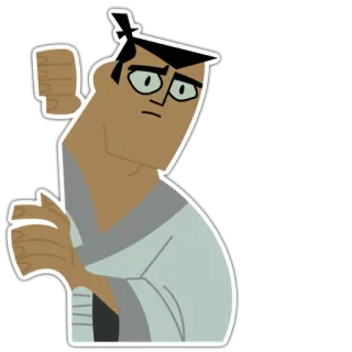 😟 Samurai Jack Cartoon, Animation, Samurai, Schwert, Cartoon Network whatsapp sticker