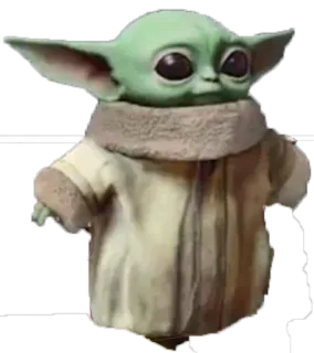 🧍‍♀ Baby Yoda Baby Yoda, Grogu, Star Wars, süß, Charakter, Weltraum, Sci-Fi telegram sticker