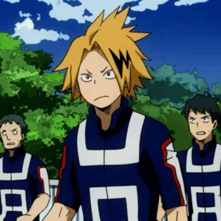 ⚡️ Denki Kaminari My Hero Academia Anime, My Hero Academia, Denki Kaminari, Personaje, Pegatina whatsapp sticker