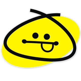 😋 cute, yellow, cartoon, face, emoji, tongue, blob telegram sticker