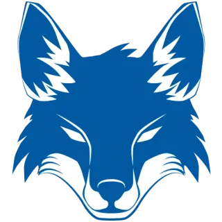 ⚽ rubah, hewan, biru, mamalia, satwa liar, predator telegram sticker