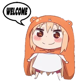 👉 WELCOME Anime, Personnage, Mignon, Bienvenue, Salutation whatsapp sticker