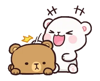 😂 หมี, น่ารัก, การ์ตูน, ระเบิด, ตลก, สติกเกอร์ telegram sticker