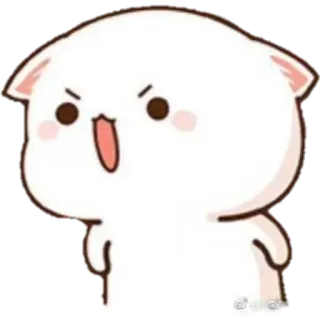 😕 โกรธ, น่ารัก, การ์ตูน, สัตว์, แมว, ตัวละคร telegram sticker
