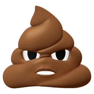 💩 cocô, emoji, bravo, frustrado, merda telegram sticker