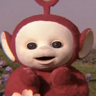 💭 Po Teletubbies Télétubbies, Po, émission pour enfants, rouge, dessin animé, série télé telegram sticker