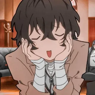 📺 Osamu Dazai Bungo Stray Dogs Anime, Manga, Bungo Stray Dogs, Osamu Dazai, Personnage telegram sticker