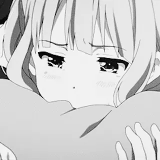 🫂 Anime, Chica, Llorando, Triste, Emocional whatsapp sticker