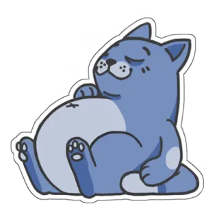 😌 gato, animal, pegatina, lindo, mascota, perezoso whatsapp sticker