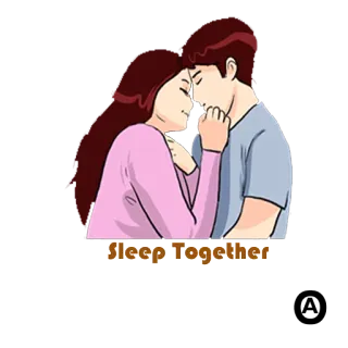 😴 Sleep Together pareja, dormir, juntos, amor, romance telegram sticker