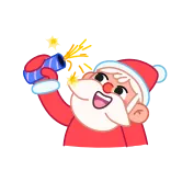 🎆 Santa Claus santa, christmas, holiday, festive, cartoon, celebration telegram sticker