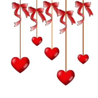 ❤️ 心, 丝带, 爱, 装饰, 悬挂, 红色 telegram sticker